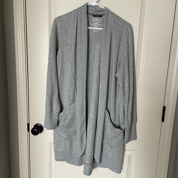 NWOT L.L. Bean Women's SoftFlex Long Open Cardigan - Picture 1 of 7